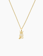 Gold Plated Owl Necklace ZJ jewellery ZJ jewellery Gold Plated Owl Necklace